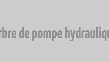 Arbre de pompe hydraulique